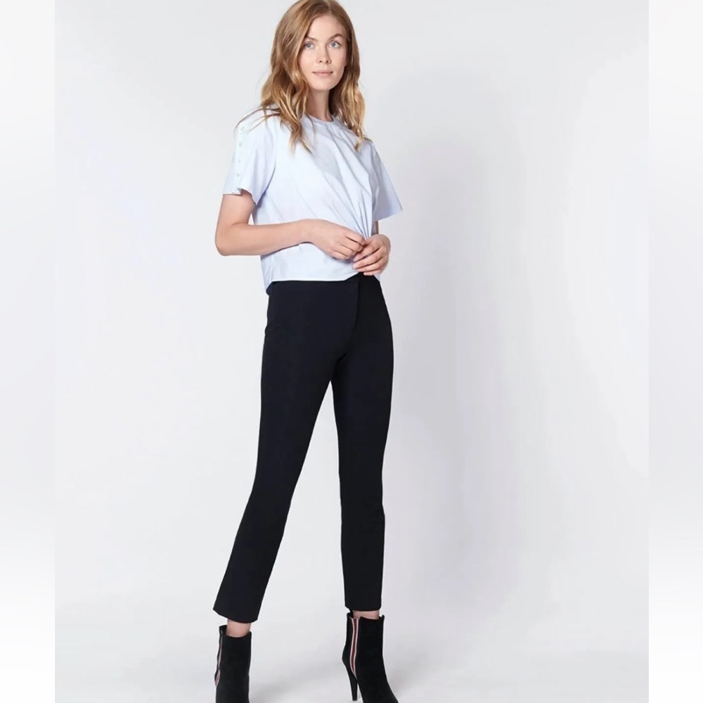 Veronica Beard rumi black straight leg dress pant trousers